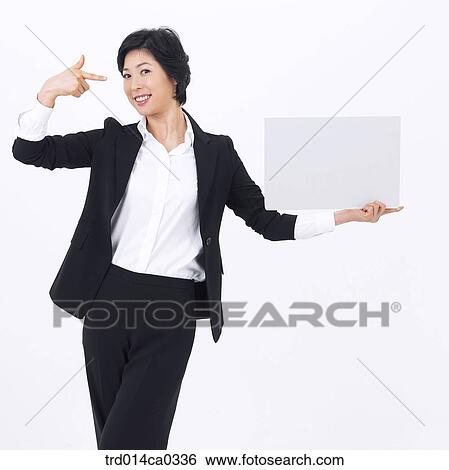 Stock Photograph - object, Asian, message, smile, business, person. Fotosearch
