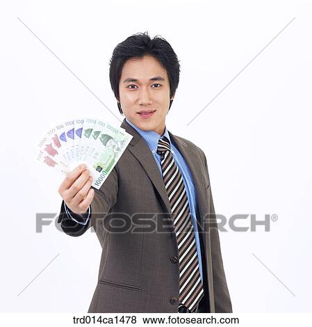 Stock Photo - person, Asian, Korean, object, business. Fotosearch
