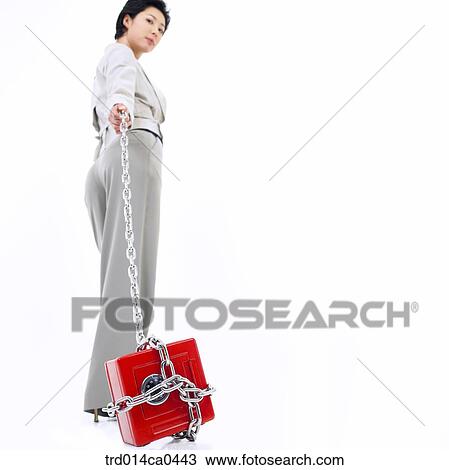 Stock Image - safe, pull, object, Asian, low angle, bundle. Fotosearch
