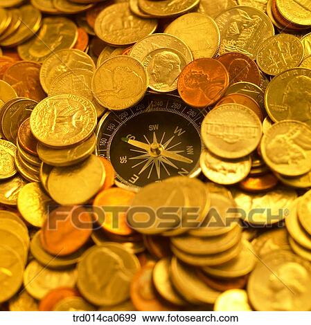 economy, compass, money, coin, concept View Large Photo Image Stock Photo - economy, compass, money, coin, concept. Fotosearch
