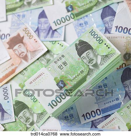 economy, money, new note, bill, concept, won View Large Photo Image Stock Photo - economy, money, new note, bill, concept, won. Fotosearch