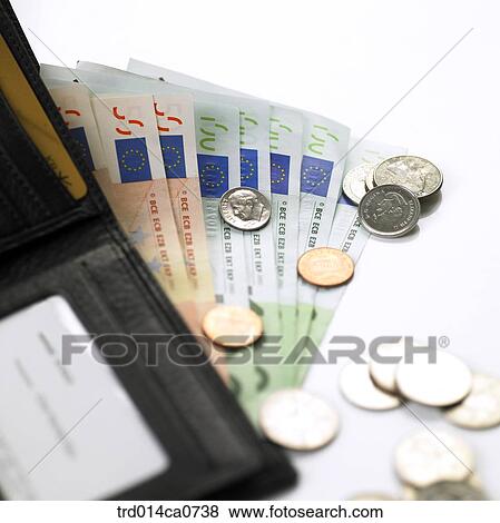 economy, object, money, coin, euro, wallet, bill View Large Photo Image Stock Photo - economy, object, money, coin, euro, wallet, bill. Fotosearch