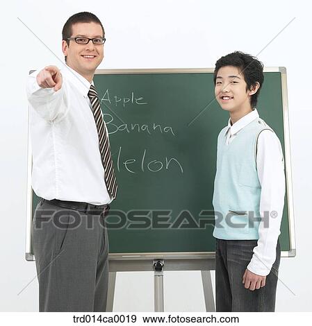 Stock Photo - education, boy, object, Asian, smile. Fotosearch