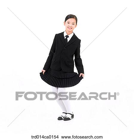 school uniform, education, object, Asian, smile, person View Large Photo Image Picture - school uniform, education, object, Asian, smile, person. Fotosearch