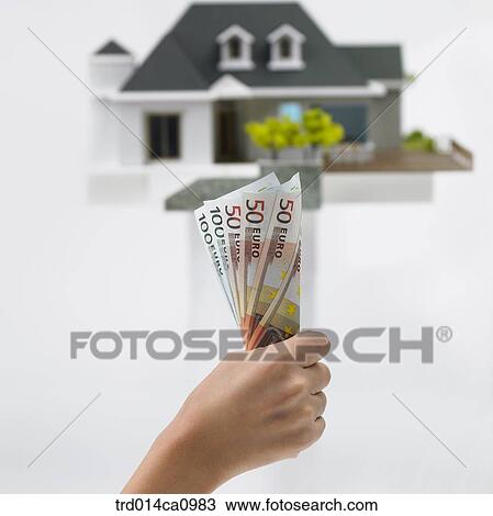 Stock Image - object, house, model house, house, model, money, bill. Fotosearch