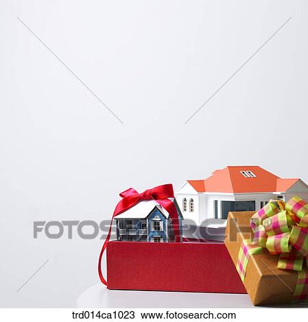 object, house, model house, house, model, gift box, ribbon View Large Photo Image Stock Image - object, house, model house, house, model, gift box, ribbon. Fotosearch