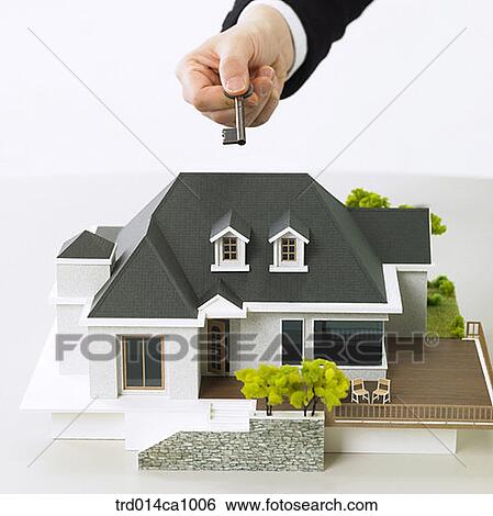 object, house, model house, house, model, hand, key View Large Photo Image Stock Photograph - object, house, model house, house, model, hand, key. Fotosearch