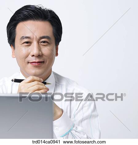 Stock Image - person, Asian, middle age, boy, Korean. Fotosearch