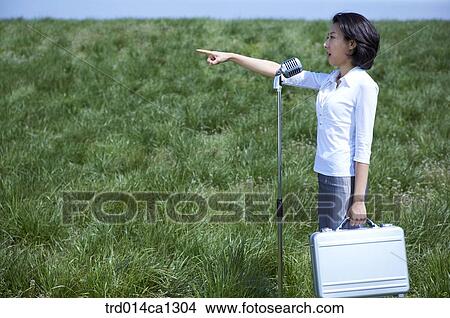Picture - person, Asian, woman, outdoor, rest, business. Fotosearch
