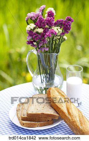 Stock Image - outdoor, garden, day, daytime, food, bread, bread. Fotosearch