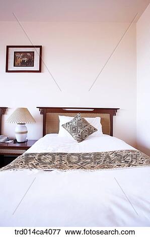 bed, bedroom, indoor, frame, pillow, cushion, window View Large Photo Image Stock Photo - bed, bedroom, indoor, frame, pillow, cushion, window. Fotosearch