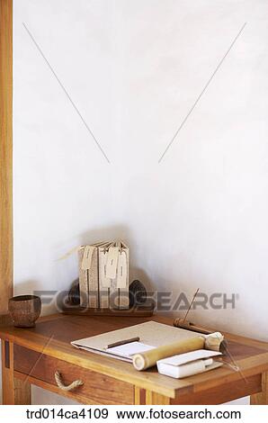 Stock Photo - desk, indoor, still, stilllife, still-life, wall, cup. Fotosearch