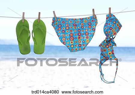 Stock Image - sandals, sandalshoes, tongs, tweezers, forceps, nippers, pliers. Fotosearch