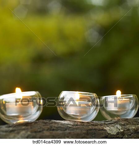 Stock Photo - Candleholder, tealight, candlelight. Fotosearch