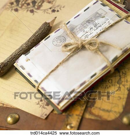 Stock Photography - letter, mail, note, epistle, bundle, bunch, string. Fotosearch