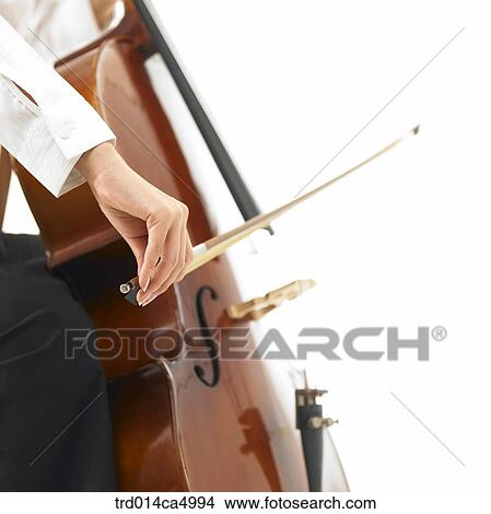 Picture - object, studioshot, music, musicalperformance, performance, cello, musicalinstrument. Fotosearch
