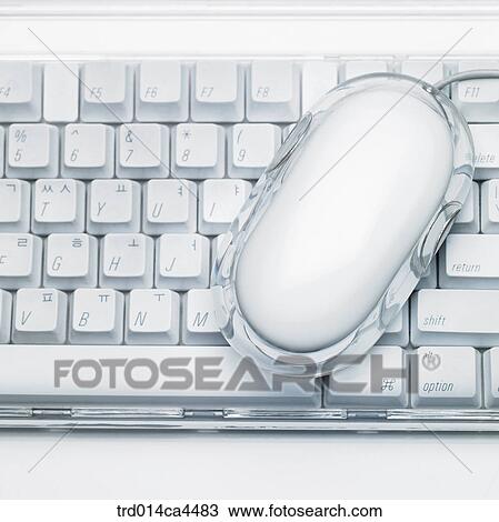 Stock Image - indoor, day, daytime, highangle, highangleview, mouse, keyboard. Fotosearch