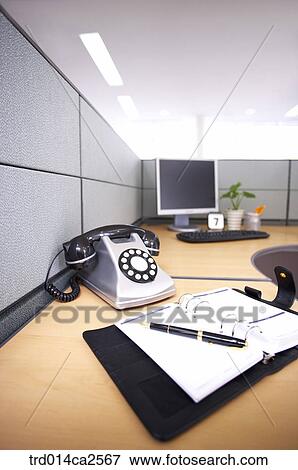 Stock Photo - severalthings, indoor, stilllife, desk, computer, callendar, pencil. Fotosearch
