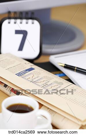 Stock Photo - severalthings, indoor, stilllife, desk, computer, monitor, notebook. Fotosearch