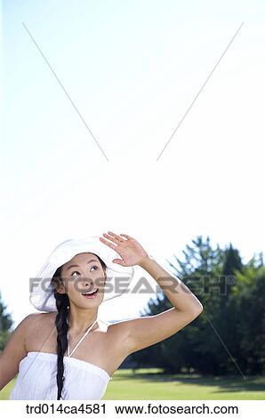 Stock Image - person, people, oriental, orientals, orientalpeople, korean, woman. Fotosearch
