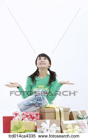 smile, laugh, laughter, bust, present, gift, packing View Large Photo Image Stock Photography - smile, laugh, laughter, bust, present, gift, packing. Fotosearch