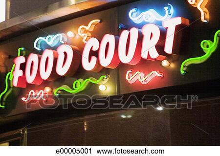 Stock Photography of Food court sign e00005001 - Search Stock Photos ...