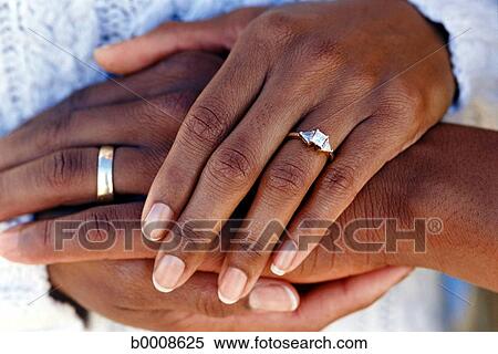 Diamond Ring Close Up Diamond Couple Concept Engagement