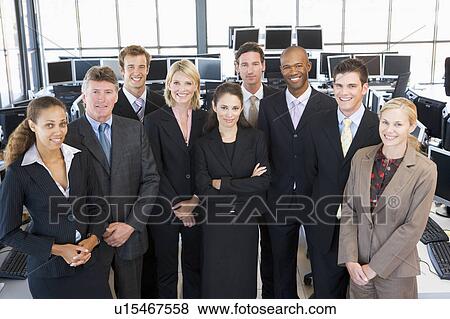 Stock Photo - Group Shot Of Stock Traders. Fotosearch