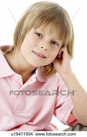 Studio Portrait of Smiling Boy View Large Photo Image Picture - Studio Portrait of Smiling Boy. Fotosearch
