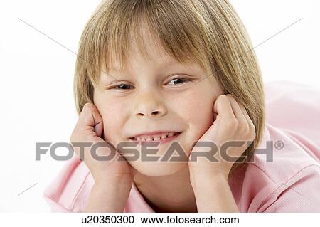 Studio Portrait of Smiling Boy View Large Photo Image Stock Image - Studio Portrait of Smiling Boy. Fotosearch