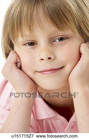 Studio Portrait of Smiling Boy View Large Photo Image Stock Photo - Studio Portrait of Smiling Boy. Fotosearch
