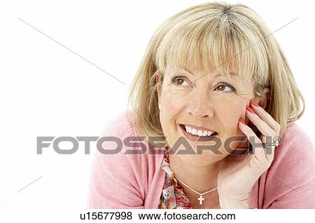 Studio Portrait of Smiling Mother View Large Photo Image Stock Photo - Studio Portrait of Smiling Mother. Fotosearch