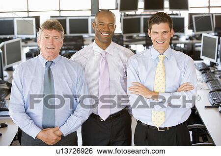 Stock Photograph - Team Of Stock Traders. Fotosearch