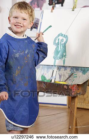 Young Boy Painting View Large Photo Image Stock Photograph - Young Boy Painting. Fotosearch