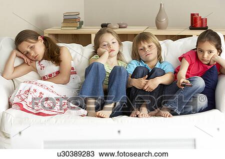 Young Children Watching Television at Home View Large Photo Image Stock Image - Young Children Watching Television at Home. Fotosearch
