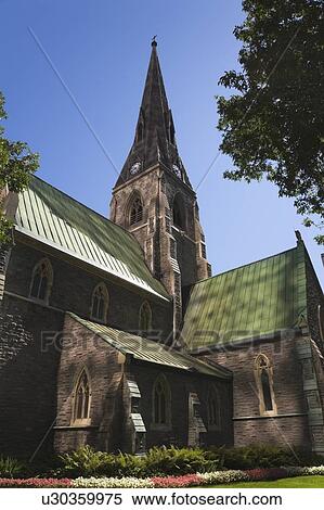 Stock Photography - Christ Church Cathedral, Montreal, Quebec, Canada. Fotosearch