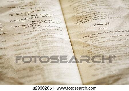 Close-up of open bible View Large Photo Image Stock Image - Close-up of open bible. Fotosearch