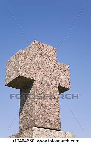Stock Image - Granite cross. Fotosearch