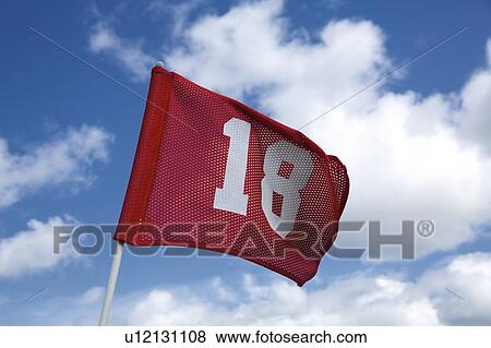Stock Photo - Number eighteen flag. Fotosearch
