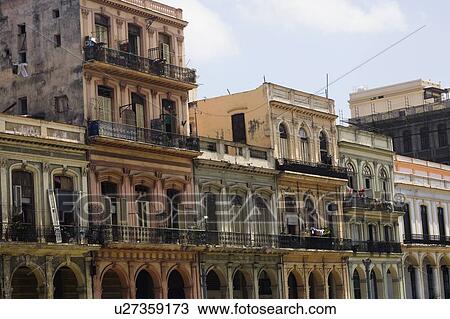 Stock Image - Old Havana Street; Havana, Cuba. Fotosearch