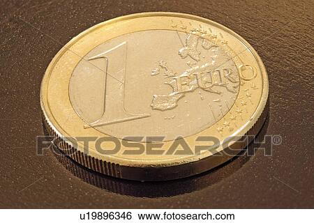 One euro coin View Large Photo Image Stock Photograph - One euro coin. Fotosearch