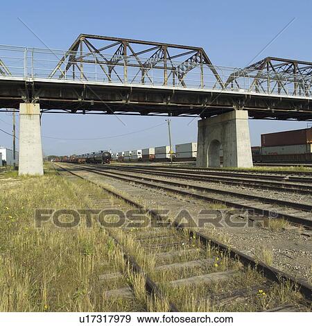 Stock Photo - Railway; Winnipeg, Manitoba, Canada. Fotosearch