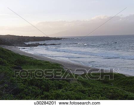 Stock Image - Scenic beach; Maui, Hawaii, USA. Fotosearch