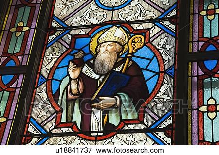Stained Glass window decorated with a Religious figure, Saint-Francois-de-Sales Church, Laval, Quebec, Canada View Large Photo Image Stock Photo - Stained Glass window decorated with a Religious figure, Saint-Francois-de-Sales Church, Laval, Quebec, Canada. Fotosearch