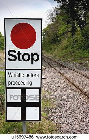 Stock Photograph - Stop sign; North Yorkshire, England. Fotosearch