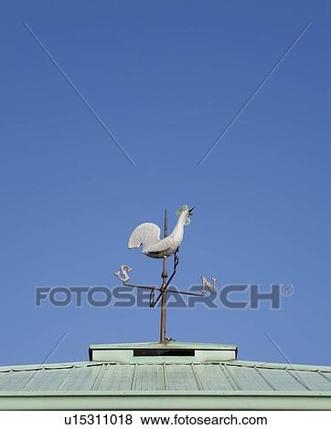 Stock Photo - Weathervane, Montreal Botanical Garden; Quebec, Canada. Fotosearch