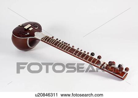 Stock Image - A sitar. Fotosearch