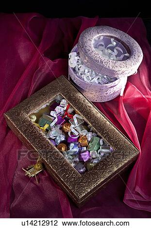 Stock Image - Box with sweets. Fotosearch