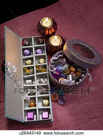 Box with sweets View Large Photo Image Stock Photo - Box with sweets. Fotosearch