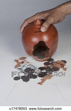 Broken piggy bank View Large Photo Image Stock Image - Broken piggy bank. Fotosearch